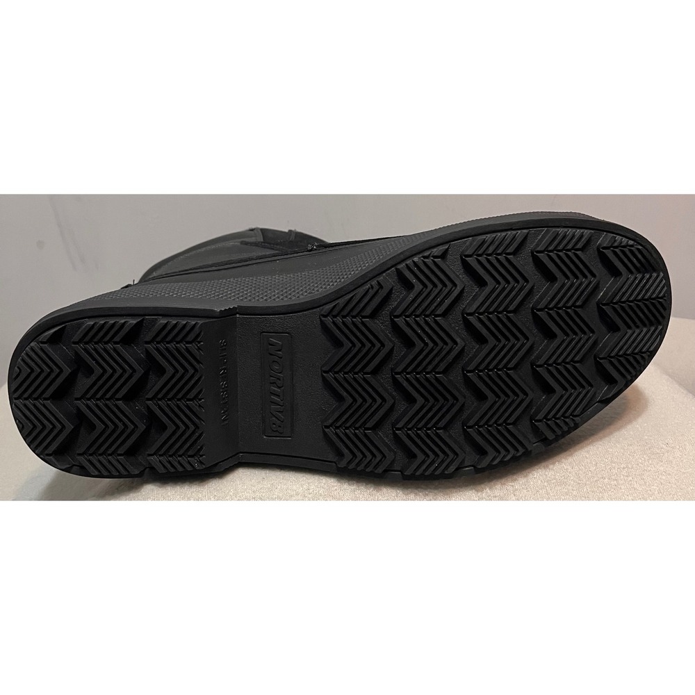 Nortiv8 Mens Waterproof Winter Snow Boots Black Front Zip Faux Fur Lined Sz 15 - Picture 8 of 9